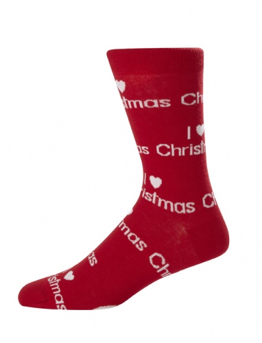 I Love Christmas - Red Christmas Socks
